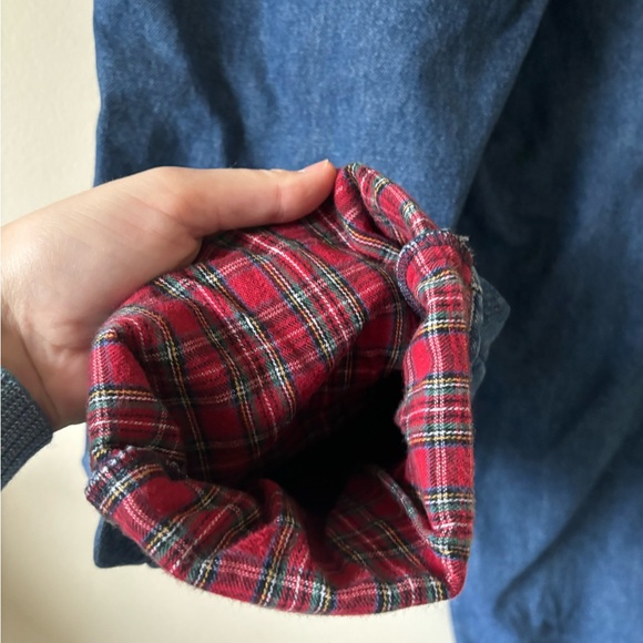 LL Bean flannel lined jeans size 14 - Picture 4 of 4